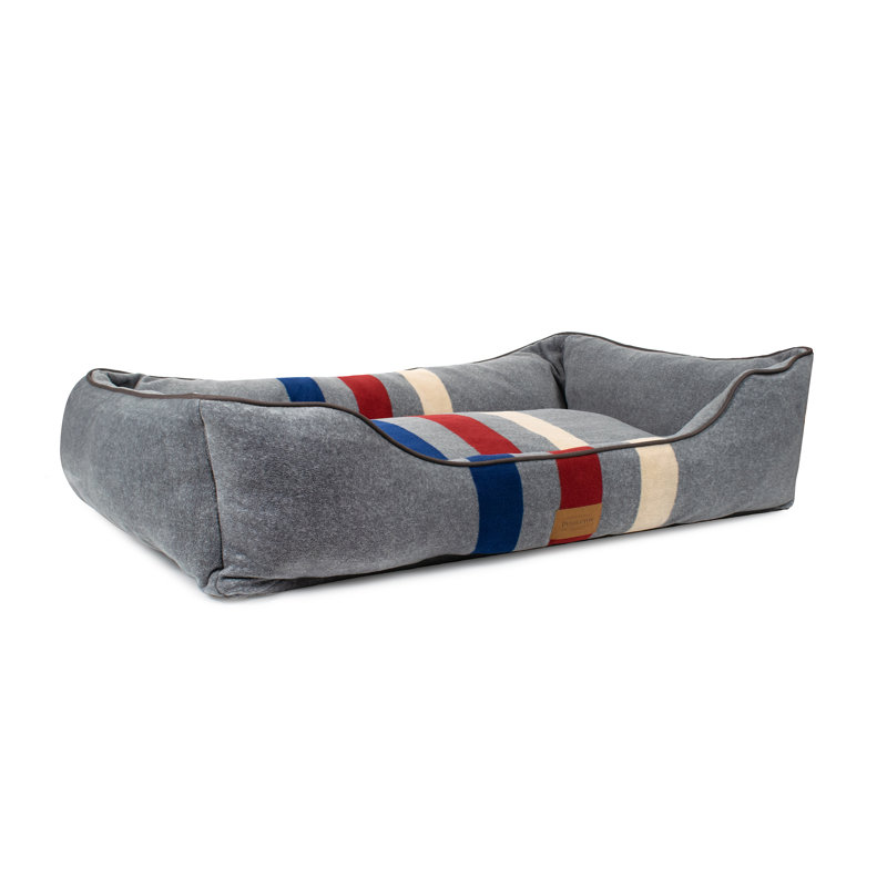 Pendleton Kuddler Dog Bed, X-Large (42"w x 30"d x 10.5"h), Cabin Stripe Gray