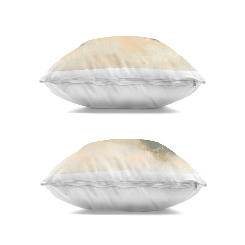 «Landscape of Brush Strokes», ensemble de 2 coussins décoratifs imprimés par Mona Grace, Paysage de coups de pinceau