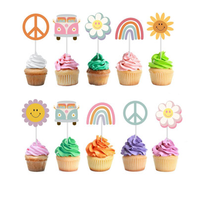 10 pièces de petits moules à gâteau rétro - Des décorations de gâteaux amusantes pour les célébrations!