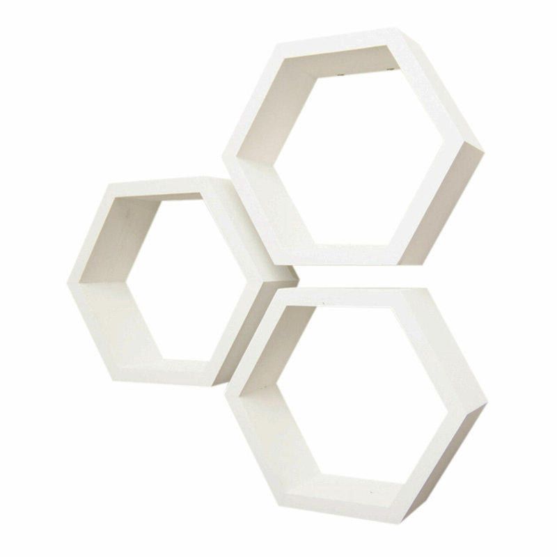 Ashoka 3 Piece Hexagon Alder, White