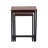 Ensemble de 3 tables d'appoint Hadarah brun châtaignier avec base en métal noir, table de canapé et table de bout