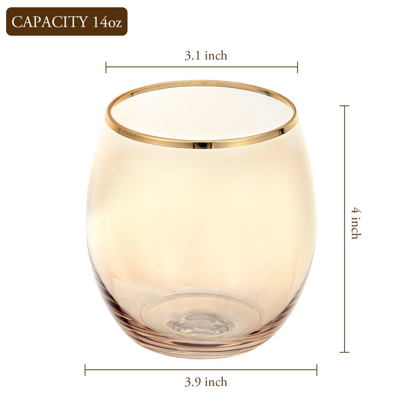 4 Piece 414ml Wine Glass Set