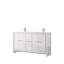 Meuble-lavabo double l 60 po x P 20 po autoportant avec comptoir en marbre de culture-132398789