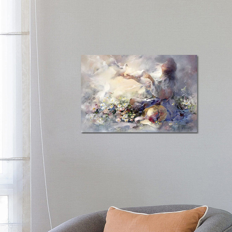 Romantic Reflections by Willem Haenraets - Wrapped Canvas Panoramic Painting, 66.04 cm H x 45.72 cm W x 3.175 cm D