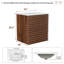 Meuble-lavabo mural en noyer avec lavabo-116677106