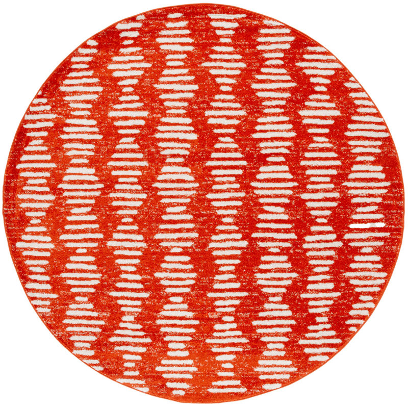 Kabao Tulum Performance Abstract Rug, Round 6'7"