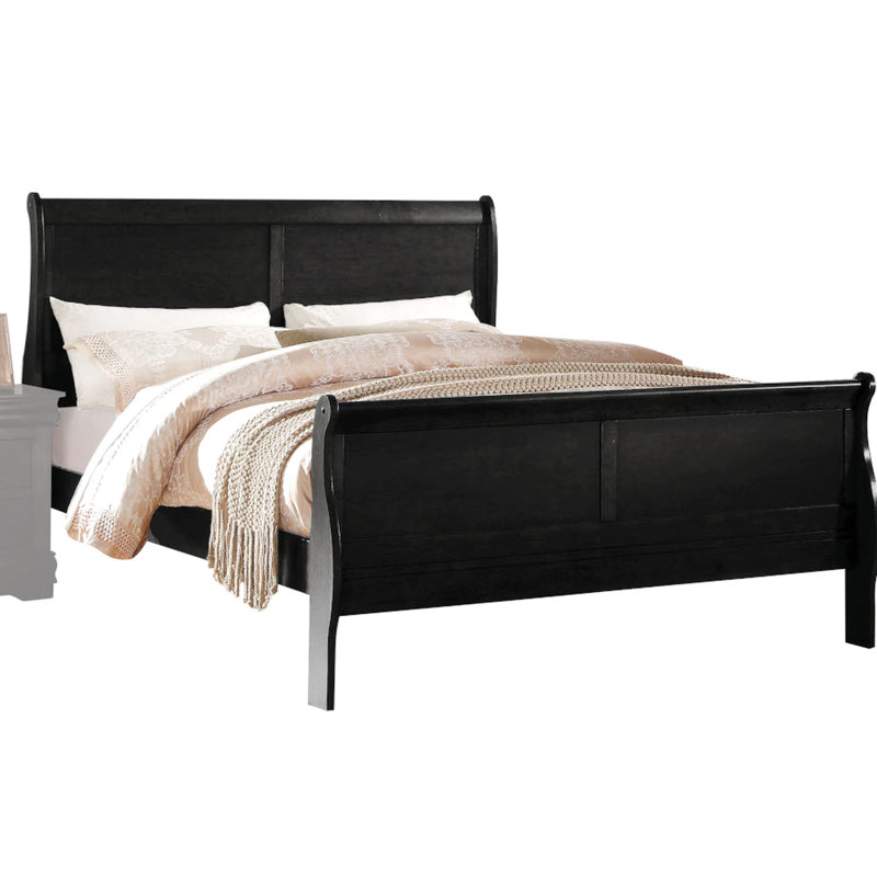 Grand lit noir - Fabriqué avec précision pour une qualité supérieure, l'élégant transforme votre chambre à coucher en une retraite chic