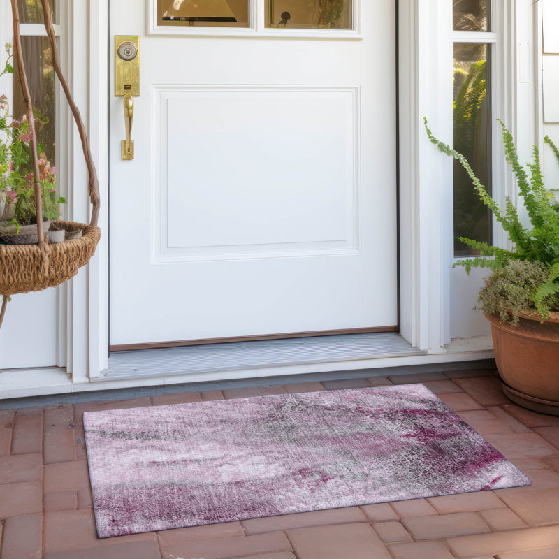 Kyrie Washable Abstract Indoor / Outdoor Rug, Rectangle 1'8" x 2'6"