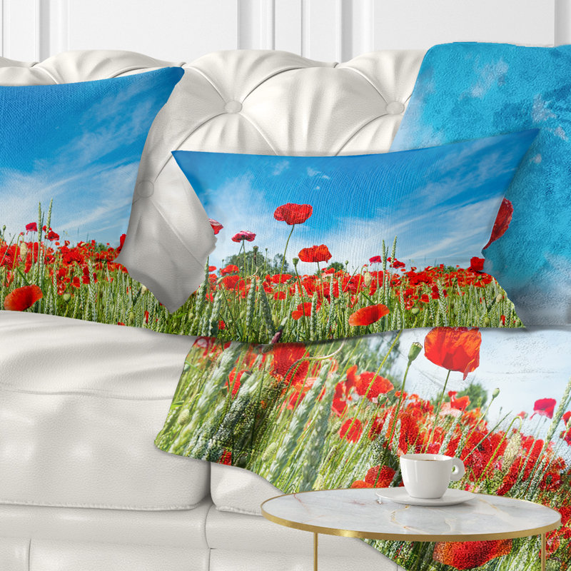 Coussin Floral, 12 po x 20 po, Rectangle