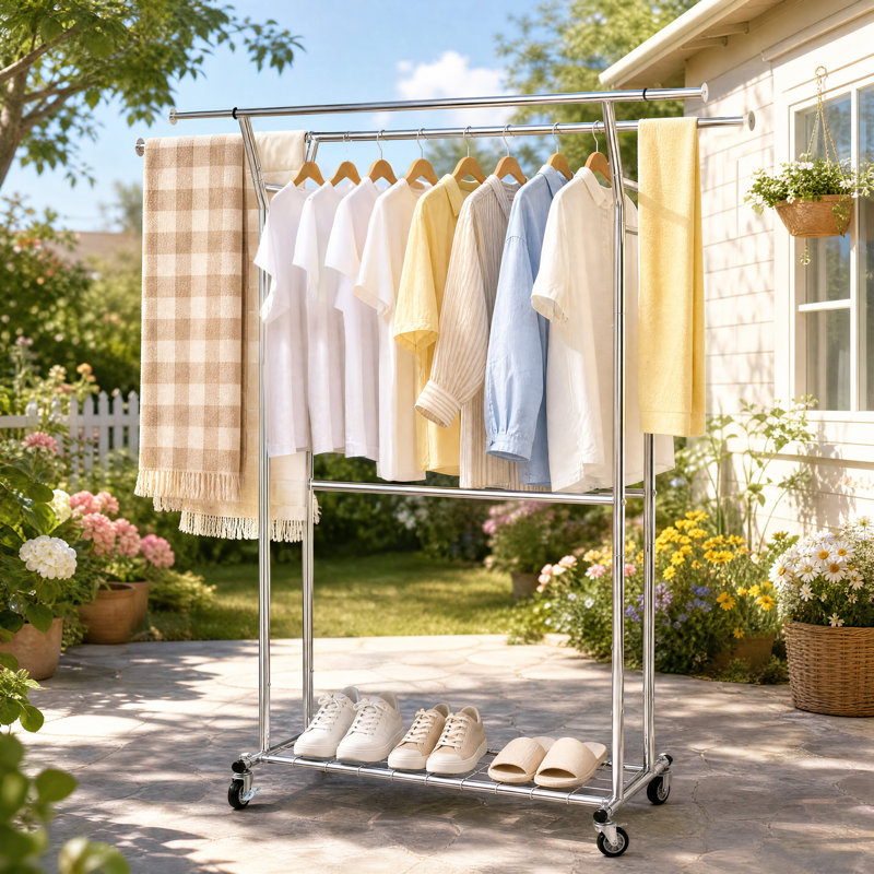 61.02 " Steel Clothing Rack