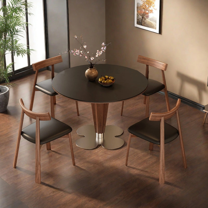 Italian minimalist dining table, 29.53"H x 51.18"L x 51.18"W
