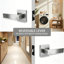 Intérieur des poignées de porte en nickel satiné, poignées de porte pour garde-robe de couloir, poignées de porte carrées robustes non verrouillables pour portes à gauche et à droite-126427205-126427209-127419968
