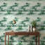 Papier peint traditionnel paysage oriental serein