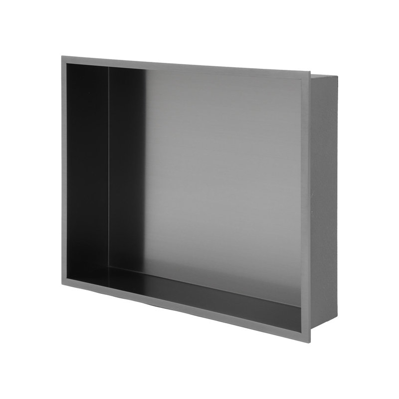 Niche murale en acier inoxydable, Noir mat