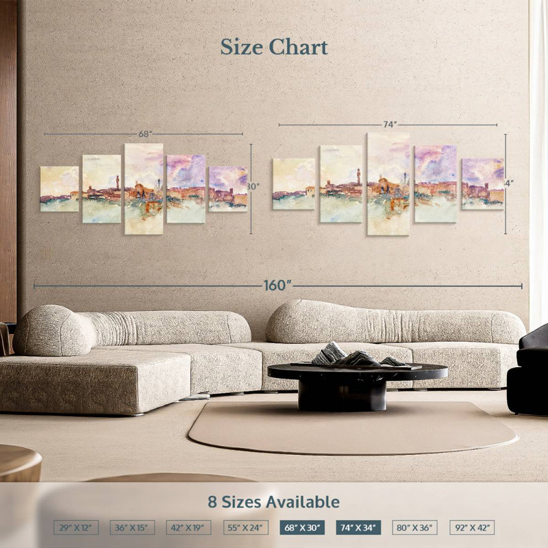 Sienne 1910, H 34 po x l 74 po