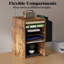 Trieur de courrier de bureau, organisateur de papier en bois avec sac de rangement