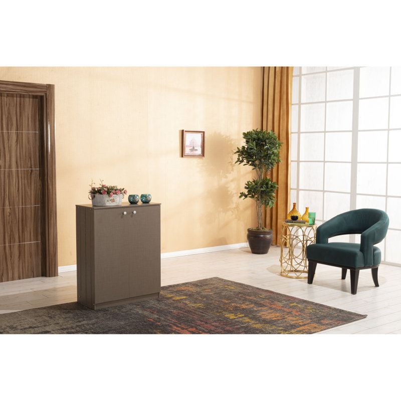 Rangement pour chaussures à 3 niveaux Origamy, Brun / Beige