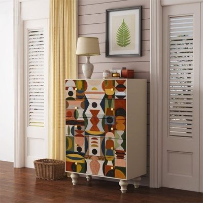 Commode d'appoint avec cinq tiroirs Retro
