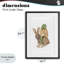 Elfe de jardin chevauchant un lapin, reproduction sous verre, conception de Nancy Overton-161289324-161289326