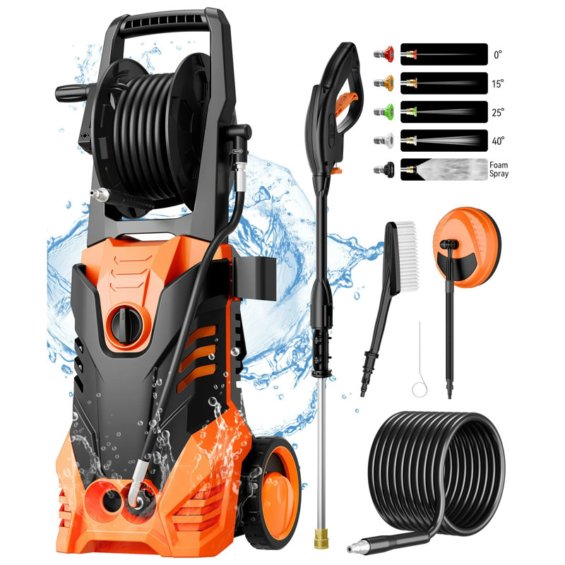 Electric Pressure Washer 4500PSI 3.2GPM, Adjustable High Power Cleaner with 4 Nozzles & Foam Cannon for Home and Garden