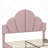 Queen Size Upholstered Bed Frame with LED Lights,Modern Velvet Platform Bed with Tufted Headboard-381257353