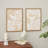 Wood Bird Brown Wall Decor with White Painted Floral Patterns Set