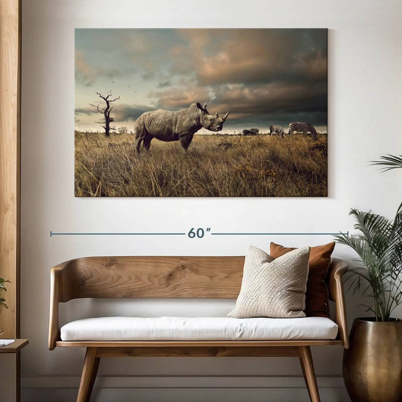 Crowle Fierce Rhinoceros, 34" H x 51" W