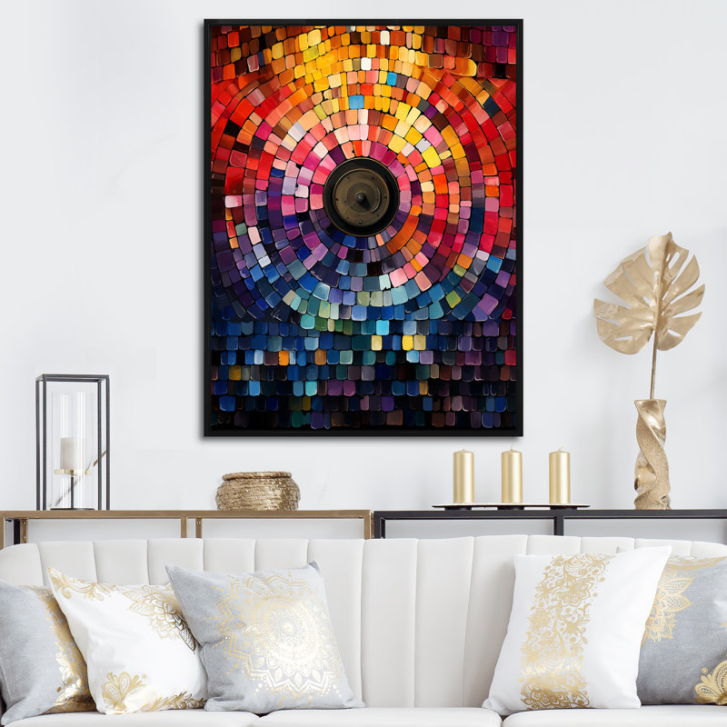 Acoustique Serenity Vinyle Disque II - Disques vinyle, art mural, Cadre flottant noir, H 20 po x l 12 po x P 1 po