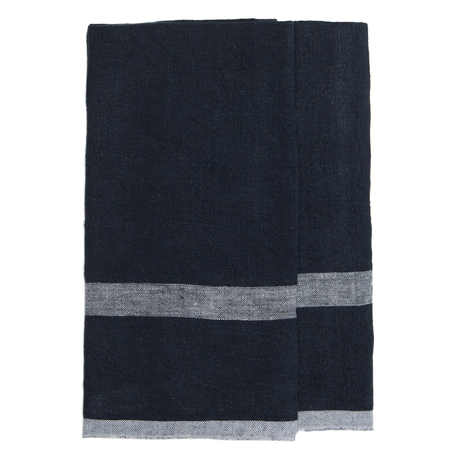Stripe Tea Towel Kitchen Towel, Indigo/White