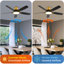 Ventilateurs de plafond encastrés de 52 pouces avec lumières DEL Wrought Studio ™ noir et or -2090812545