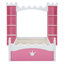Lit en bois avec tablette de rangement, lit plateforme simple Dreamy