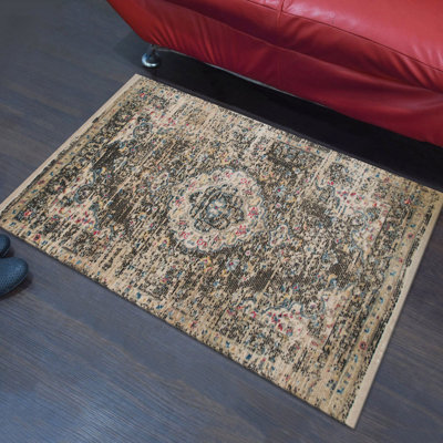 MACHINE MADE POLYESTER AREA RUGS  - Rectangle | Multicolor | Classic Oriental Traditional  Design, Low Pile Machine Made Area Rugs