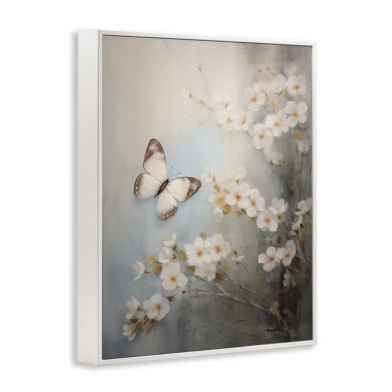 Art printanier de Giclée sur bois de papillon et cornouiller par Arlington Prints, H 14 po x l 11 po