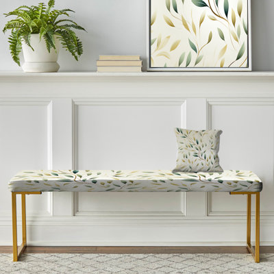 Organic Gold III - Banc rembourré or botanique