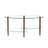 Transparent Oval Glass Coffee Table, Modern Table, 3-Layer Glass Table