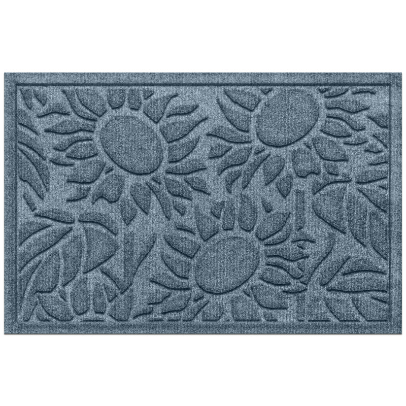 WaterHog Sunshine Day 23 in. X 35 in. Indoor Outdoor Door Mat, Blue