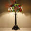 Lampe de table Tiffany Lampe de table vitrail de style raisin mauve 12 x 12 x 21 pouces avec base en résine pour salon