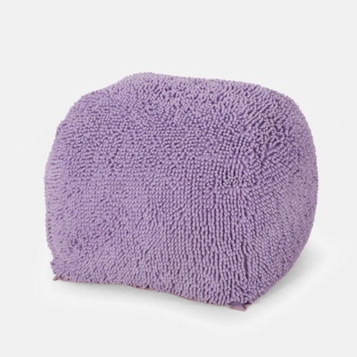 Pouf carré en microfibre