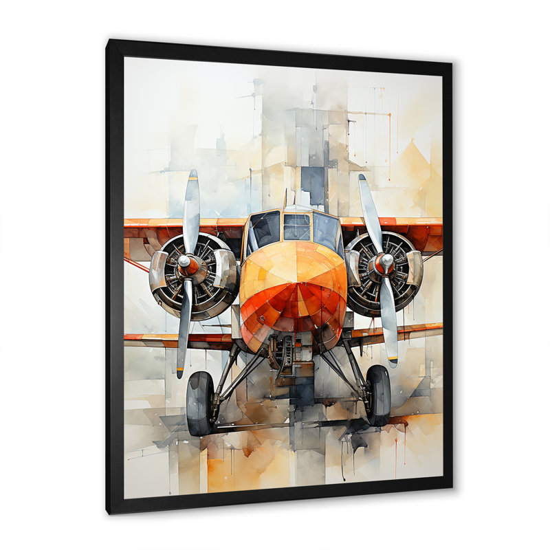 Portrait d'un avion sur toile, Cadre photo noir, H 20 po x l 12 po x P 1 po