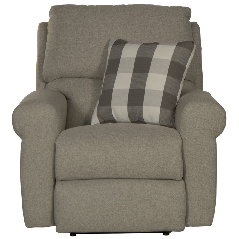 Fauteuil inclinable Aneeta, Polyester gris, Manuel