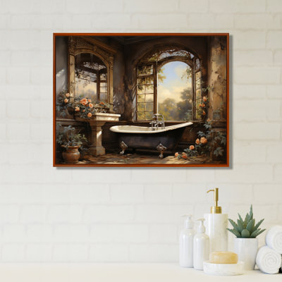 Bathroom Vintage Elegance I - Bath & Laundry Canvas Wall Art