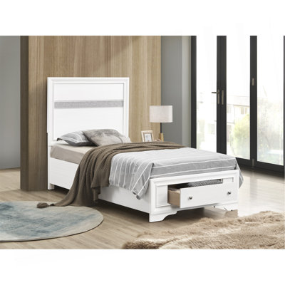 Twin Bed , White