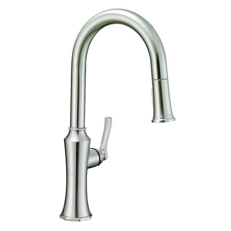 Draper Pull-Down Single Handle Kitchen Faucet, Stainless Steel