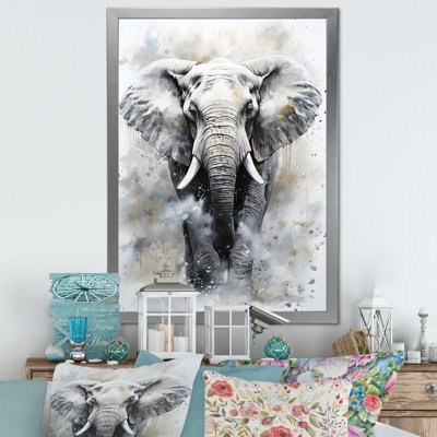 Magnifique portrait d'éléphant - reproduction sur toile