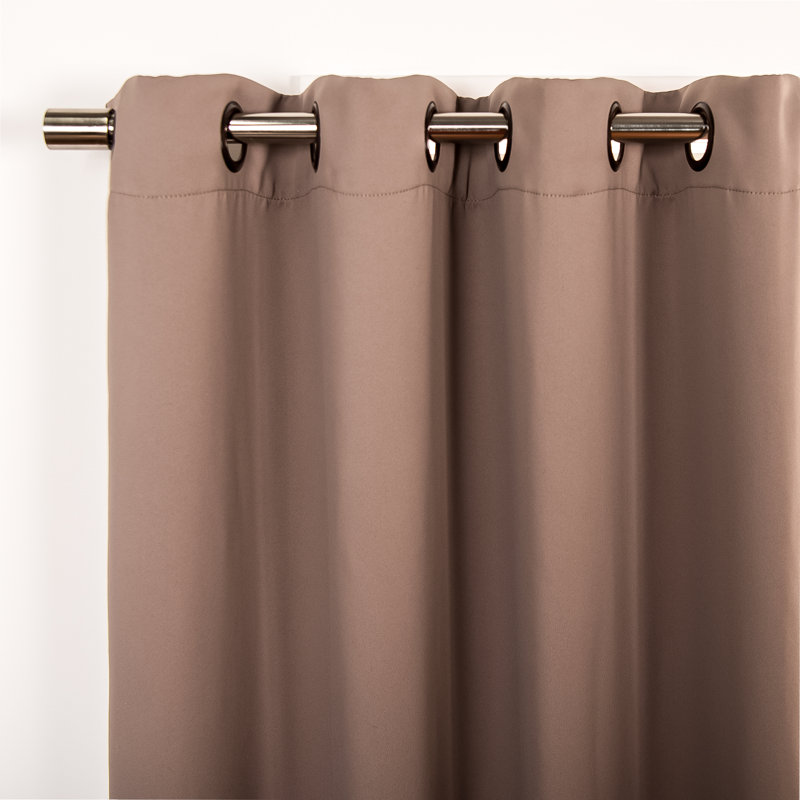 Mocha Blackout Grommet Indoor Polyester Window Panels, 63"