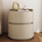 Khaki Solid Wood Saddle Leather Nightstand