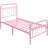 Dravin Metal Platform Bed Frame with Vintage Headboard and Footboard-799043267-779075233