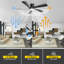 Ventilateur de plafond 52 po à profil bas avec lumières et télécommande