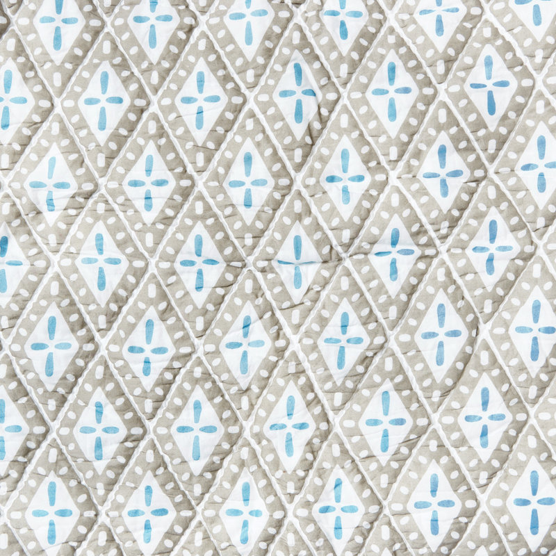 Handcrafted Cotton Euro Sham with Geometric Design