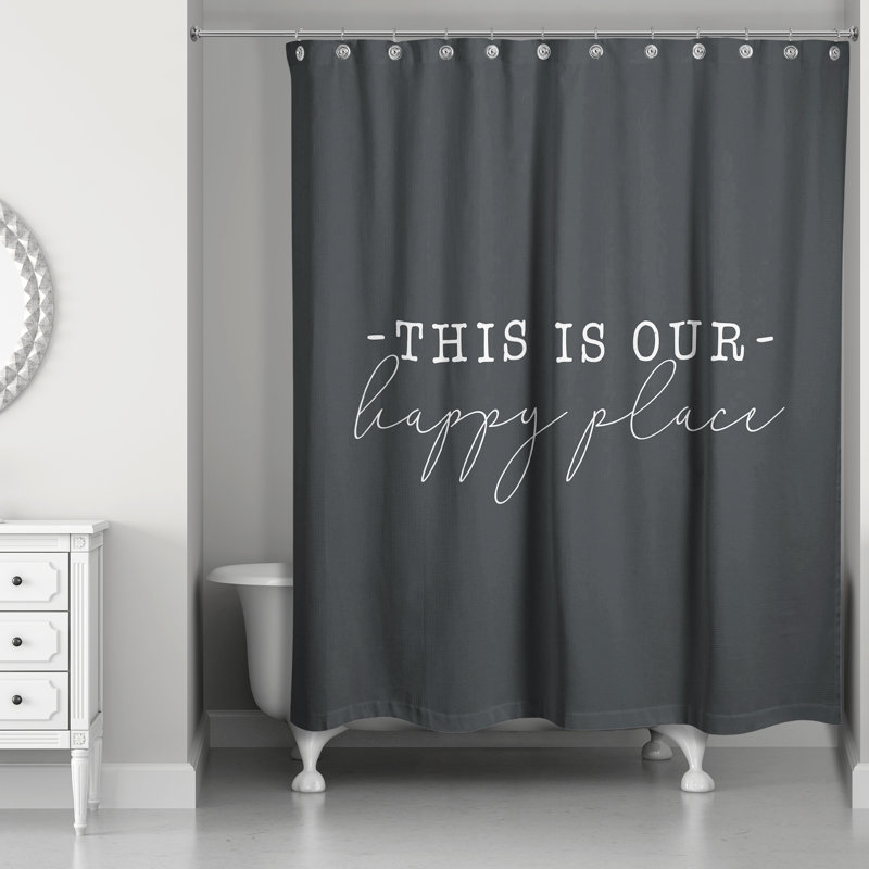 Rideau de douche simple, Noir